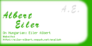 albert eiler business card